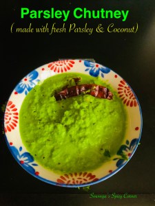 Parsley chutney