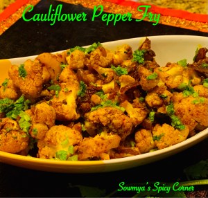 Cauliflower Pepper Fry